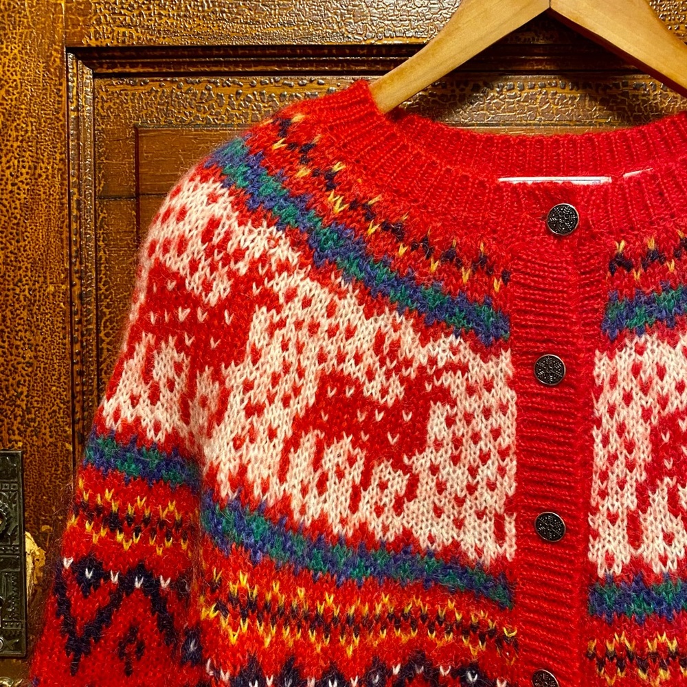Vintage Mohair Northern Isles Christmas Sweater